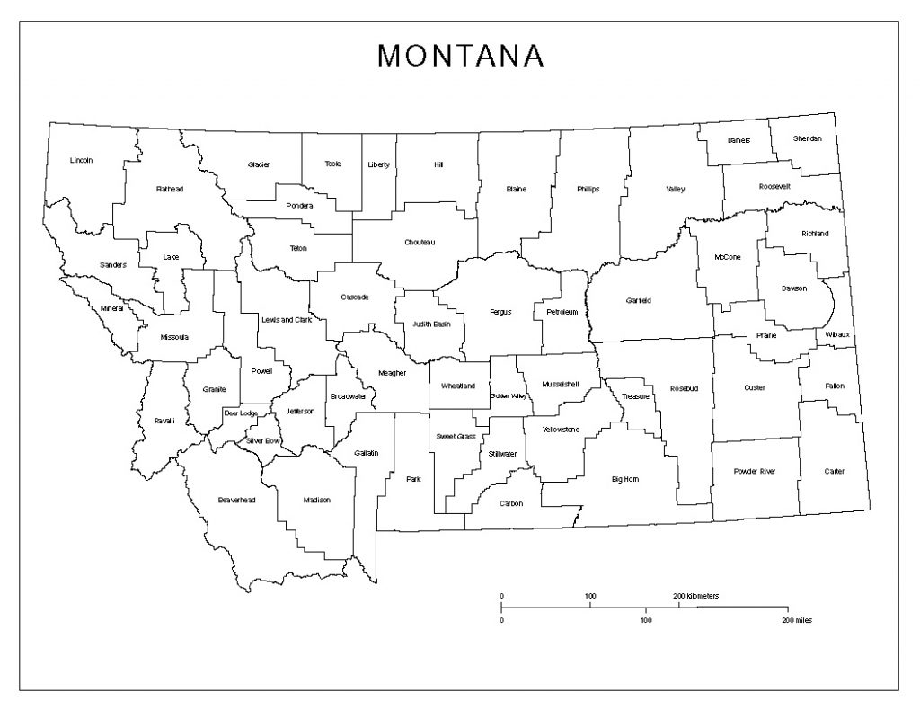 Montana Labeled Map Printable Map Of Montana Printable Maps   Montana Labeled Map Printable Map Of Montana 1024x790 