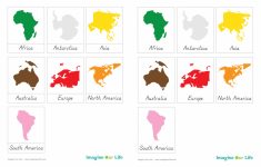 Montessori Continents Map &amp; Quietbook With 3-Part Cards | Imagine - Montessori World Map Printable