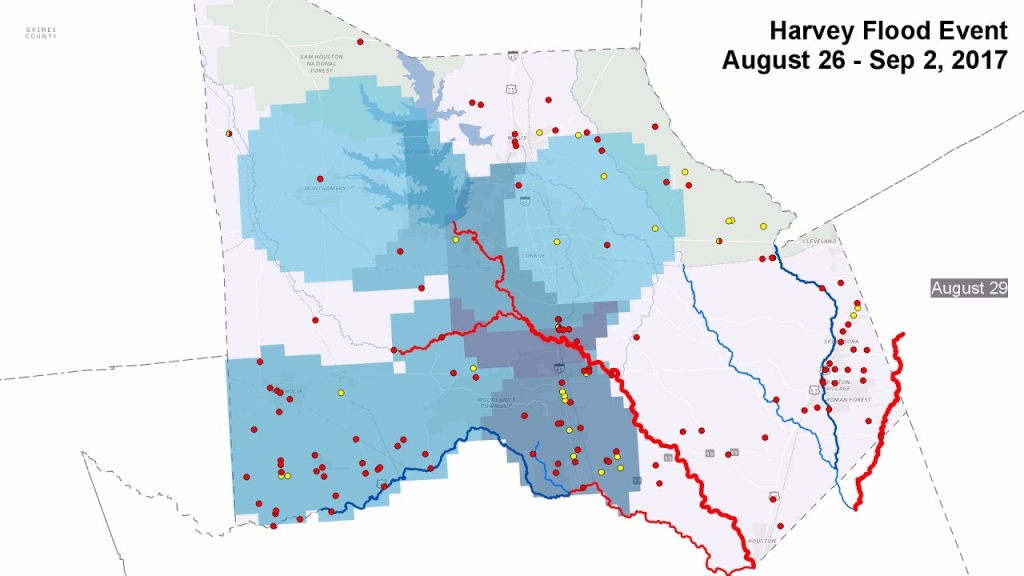 Montgomery County, Texas Flood Event 2017 - Youtube - Montgomery County Texas Flood Map