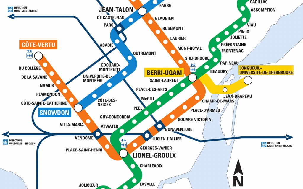 Montreal Metro Map - Go! Montreal Tourism Guide - Montreal Metro Map Printable