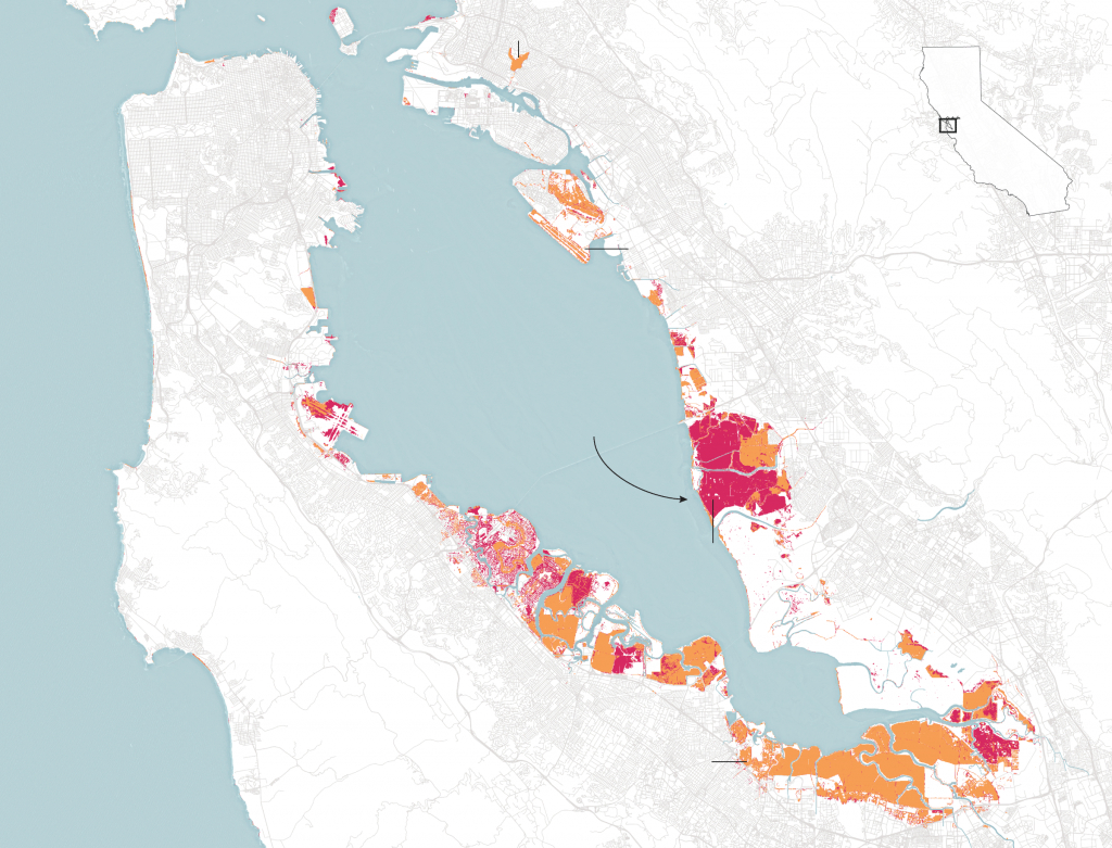 More Of The Bay Area Could Be Underwater In 2100 Than Previously - California Sea Level Map