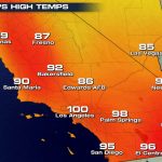 More Record Heat In Southern California   Hot Again For The World   Southern California Weather Map
