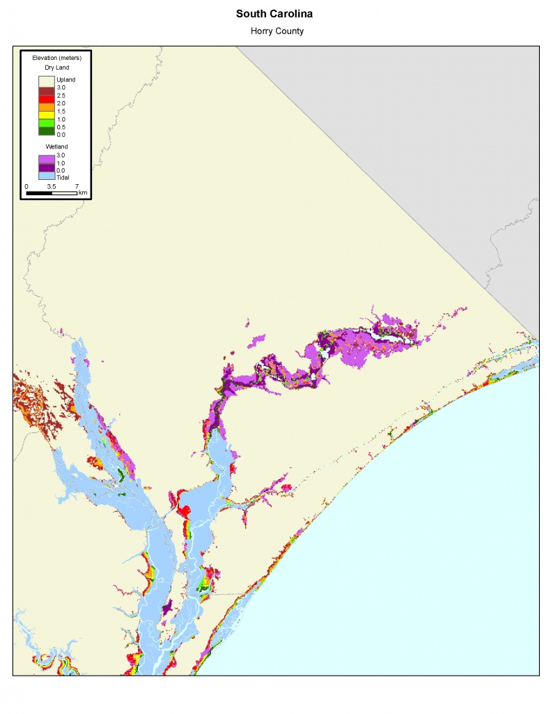More Sea Level Rise Maps Of South Carolina - South Florida Sea Level Rise Map