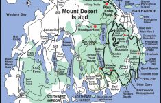 Mount Desert Island Map - Acadia Maine - Printable Map Of Maine Lighthouses