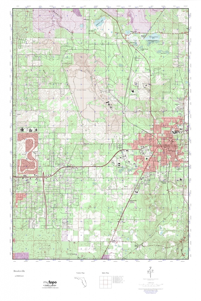 Mytopo Brooksville, Florida Usgs Quad Topo Map - Brooksville Florida Map