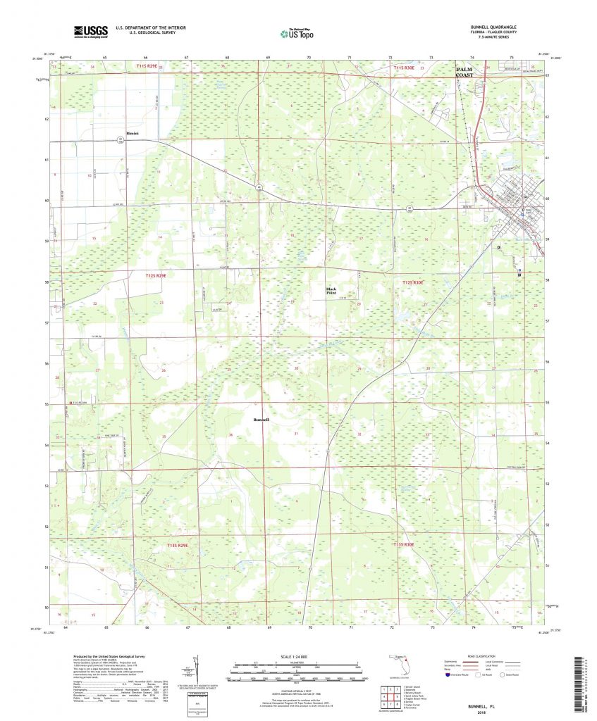 Mytopo Bunnell Florida Usgs Quad - Mytopo Bunnell Florida Usgs Quad Topo Map Bunnell Florida Map 847x1024 
