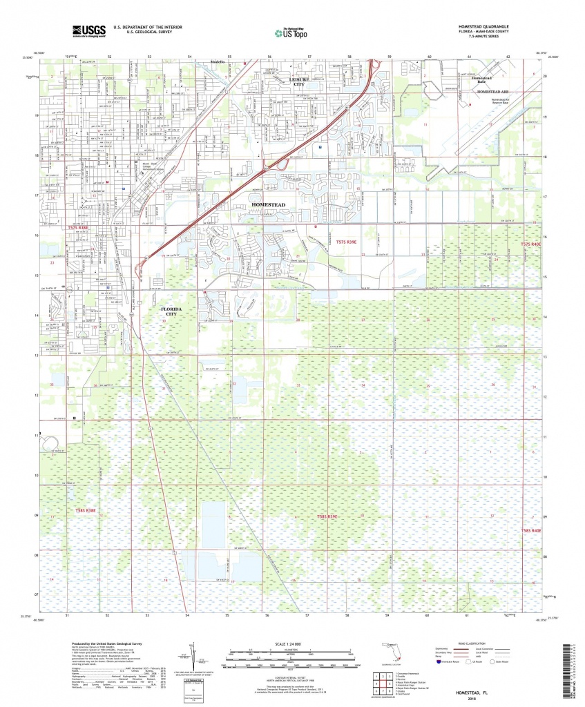 Mytopo Homestead, Florida Usgs Quad Topo Map - Homestead Florida Map