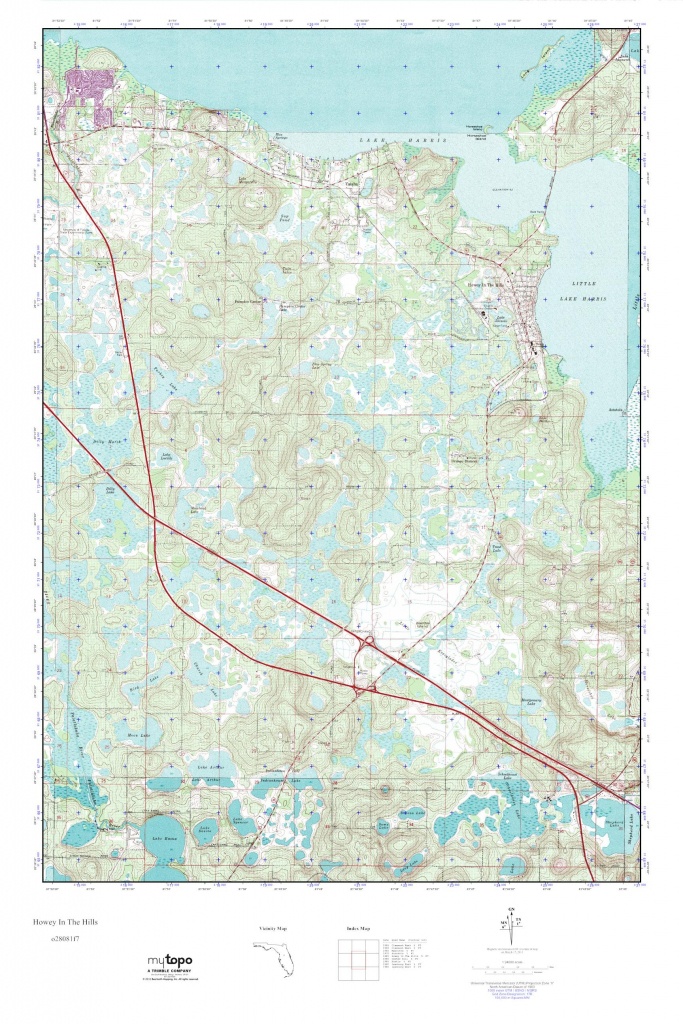 Mytopo Howey In The Hills, Florida Usgs Quad Topo Map - Howey In The Hills Florida Map