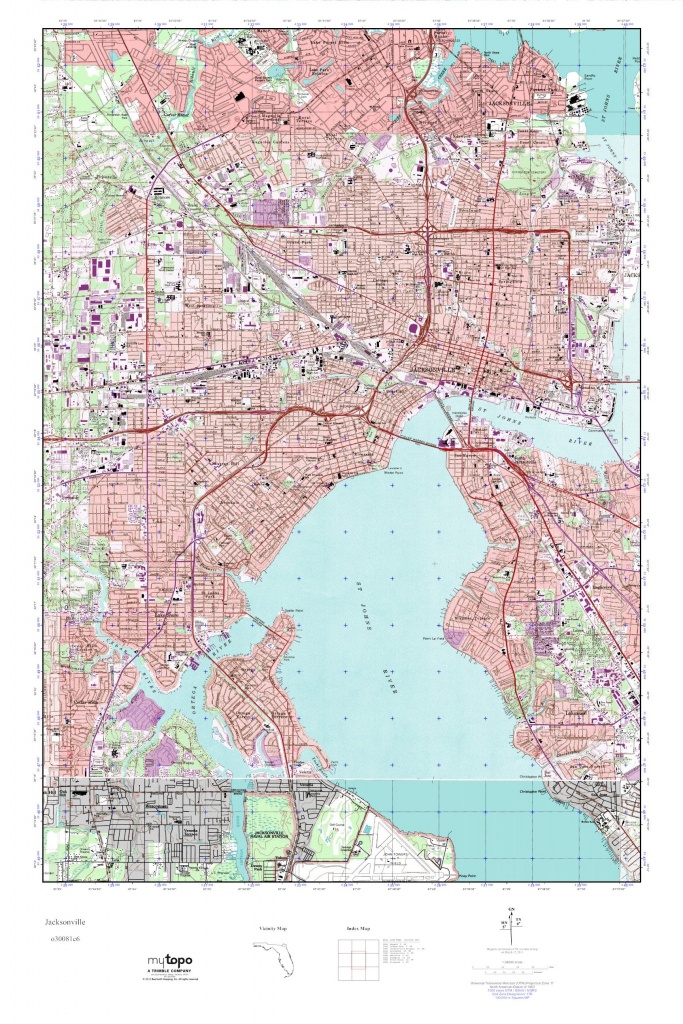Mytopo Jacksonville, Florida Usgs Quad Topo Map - Usgs Topographic Maps Florida