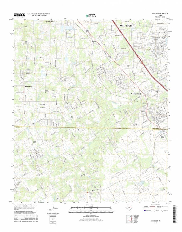 Mytopo Mansfield Texas Usgs Quad Topo Map Mansfield Texas Map 