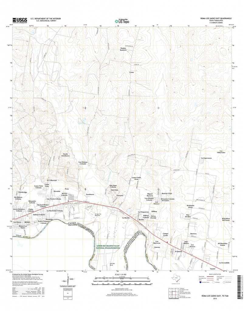 Mytopo Roma-Los Saenz East, Texas Usgs Quad Topo Map - Roma Texas Map