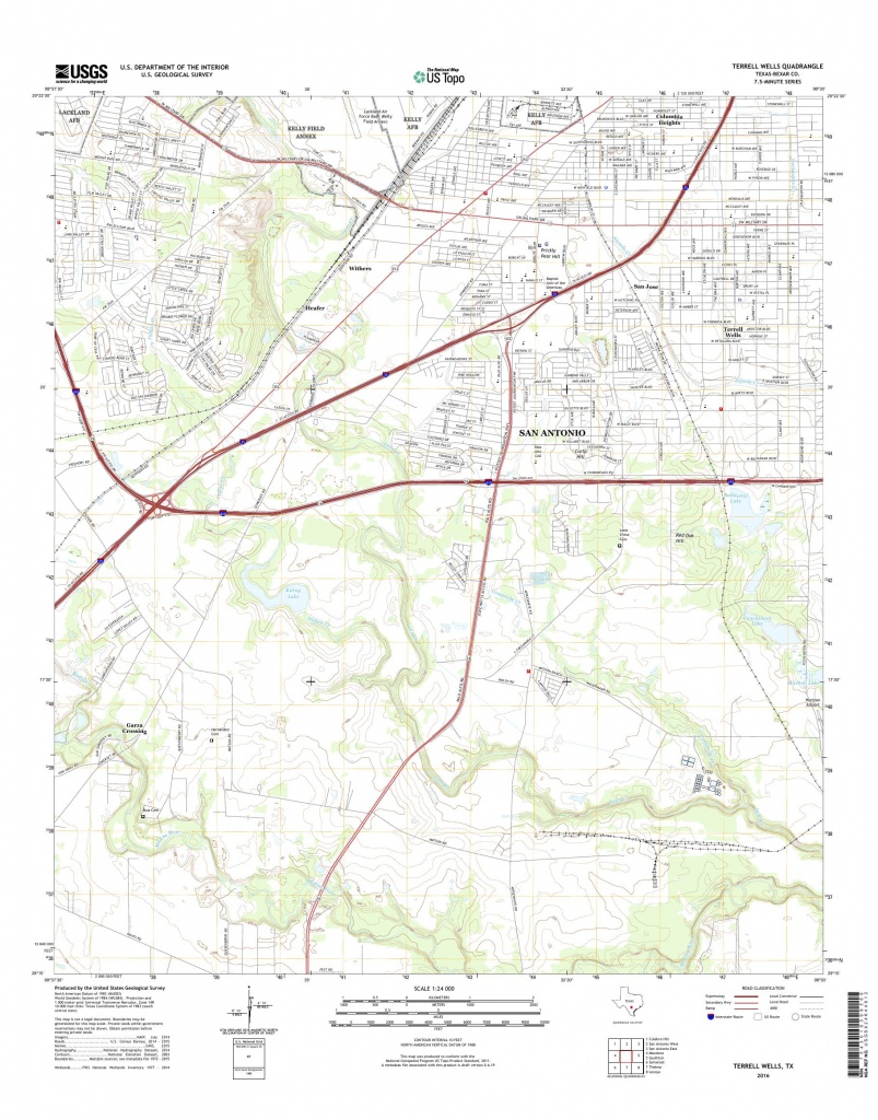 Mytopo Terrell Wells, Texas Usgs Quad Topo Map - Terrell Texas Map