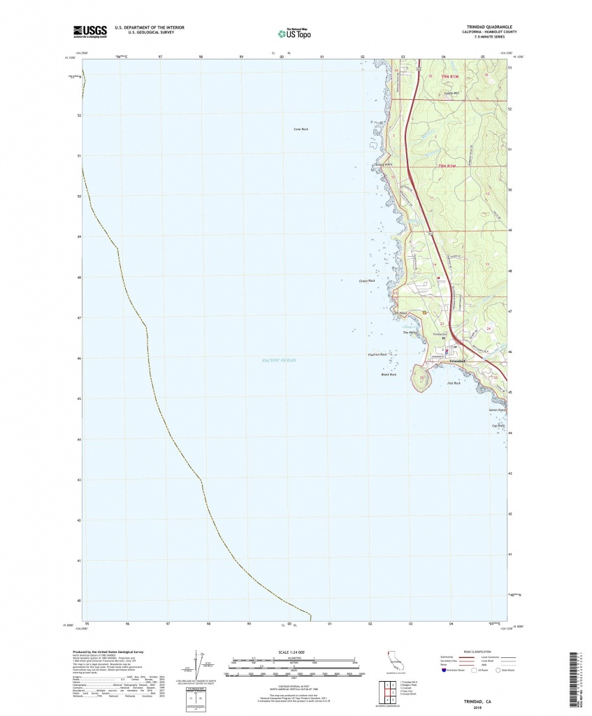 Mytopo Trinidad, California Usgs Quad Topo Map - Trinidad California Map