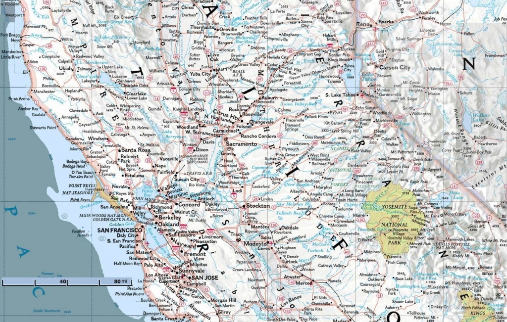 N Central Calif California Road Map Google Map Northern California - Map Of Central And Northern California Coast