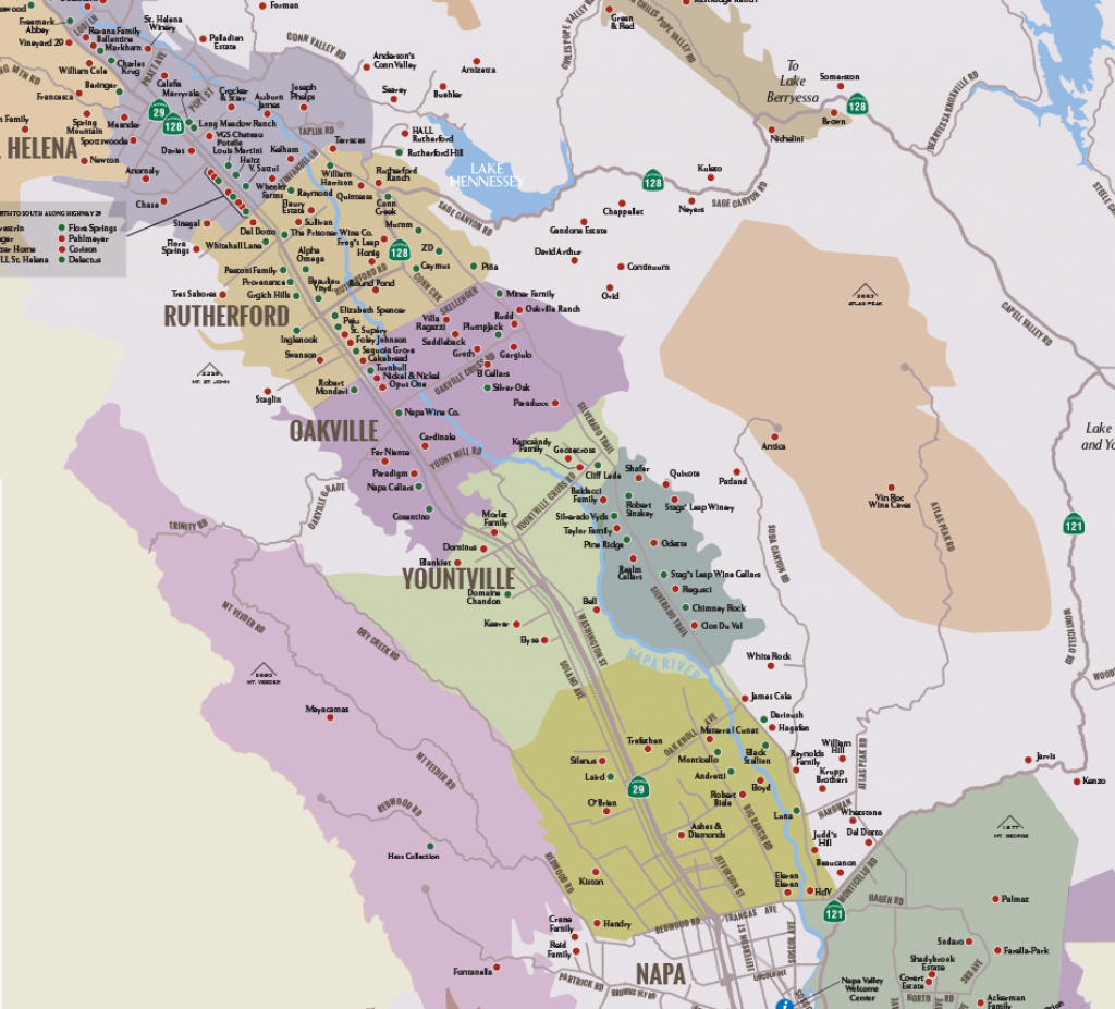 Napa Valley Winery Map | Plan Your Visit To Our Wineries - California Vineyards Map