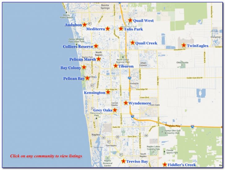 Map Of Naples Florida And Surrounding Area