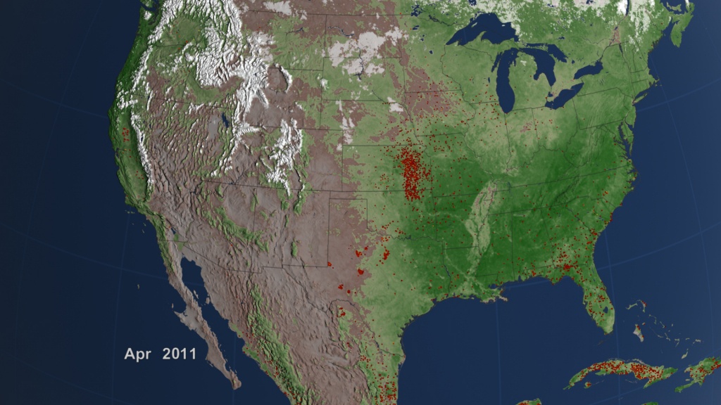 Nasa - A Look Back At A Decade Of Fires - Texas Forestry Fire Map