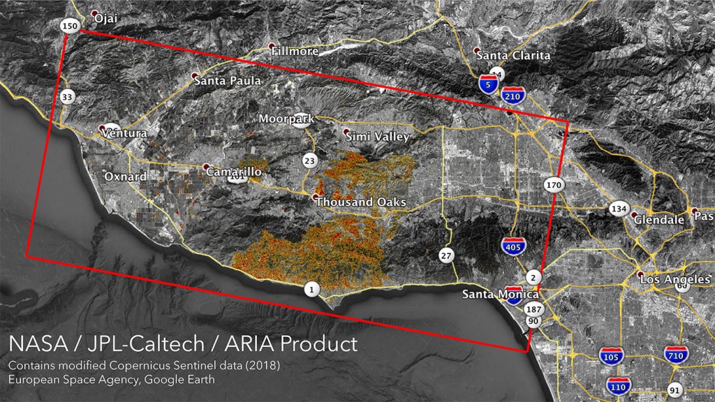 Nasa Satellites Map California Wildfires From Space - Satellite Map Of California