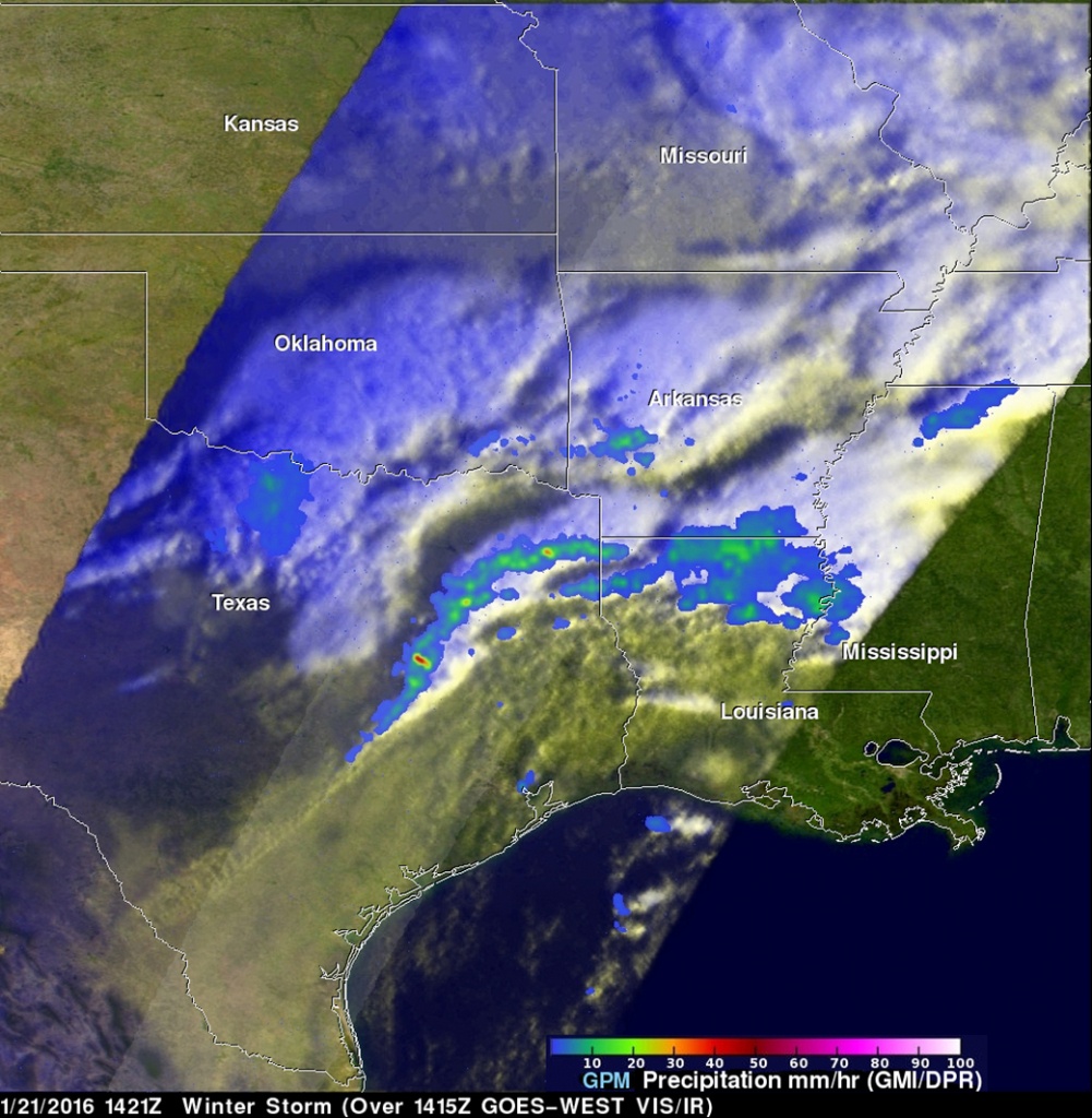 Nasa Sees Gulf Coast Severe Weather From Developing Winter Storm - Texas Satellite Weather Map