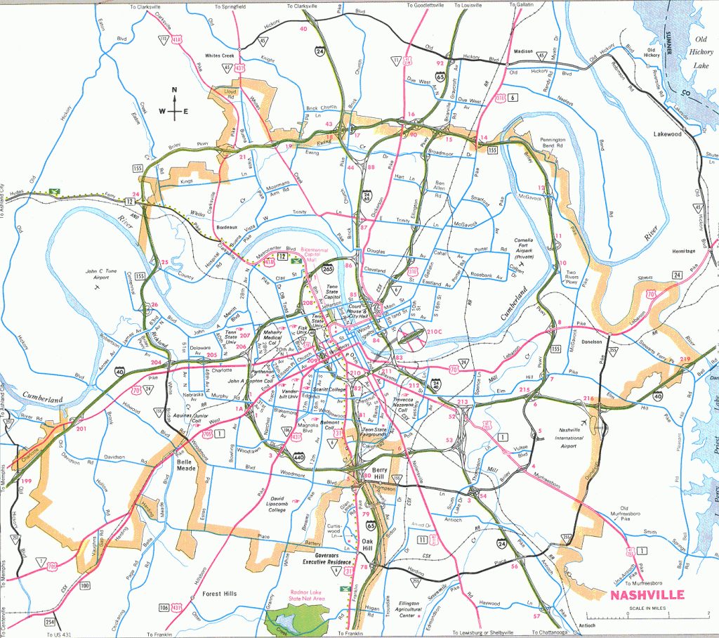 Nashville Map Usa Map Guide 2016 Printable Map Of Nashville 1024x908 