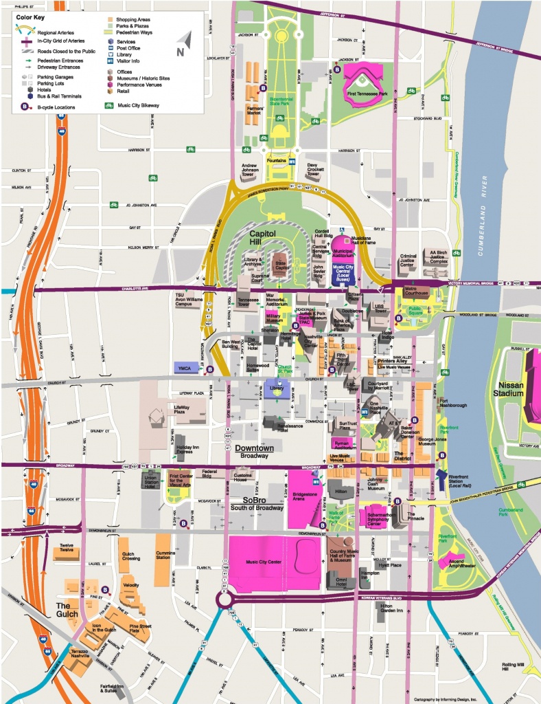 Nashville Maps | Tennessee, U.s. | Maps Of Nashville - Printable Map Of Nashville Tn