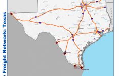 National Highway Freight Network Map And Tables For Texas - Fhwa - Map ...