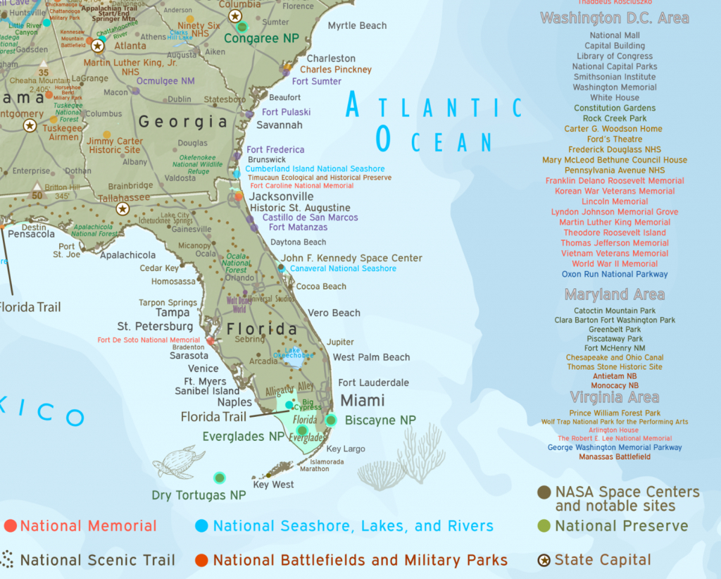 National Parks In Florida Map And Travel Information | Download Free - National Parks In Florida Map