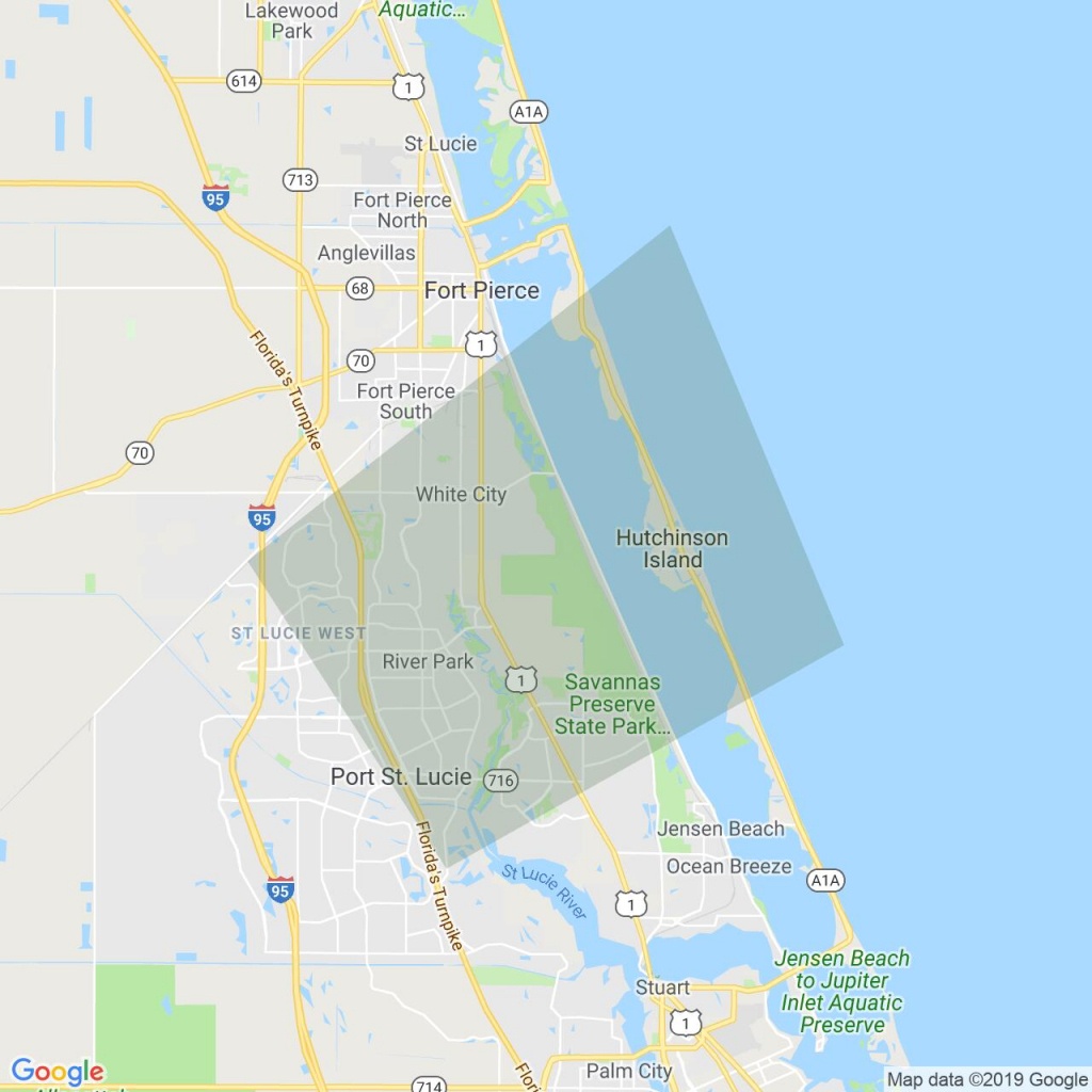 National Weather Service Issue Tornado Warning For St. Lucie, Fl - Hutchinson Island Florida Map