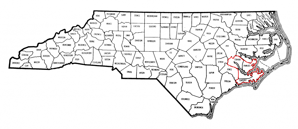 Nc State Map Counties And Travel Information | Download Free Nc - Printable Nc County Map