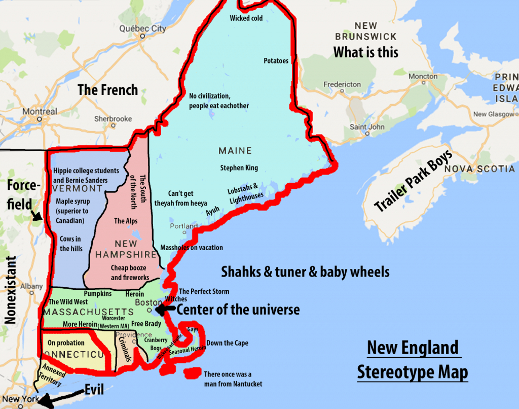New England On World Map - Berkshireregion - Printable Map Of New England States