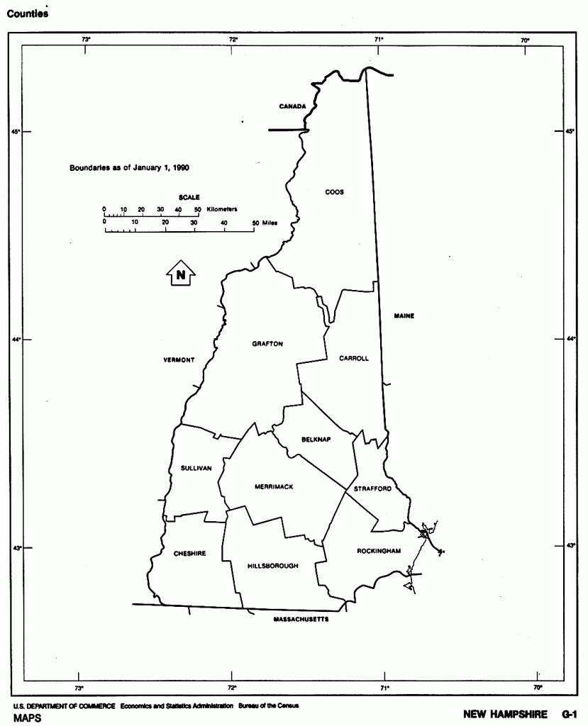 New Hampshire Maps - Perry-Castañeda Map Collection - Ut Library Online - Printable Map Of New Hampshire