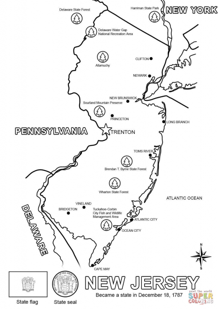 Printable Map Of New Jersey