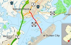 New Jersey Route 52 - Wikipedia - Printable Street Map Ocean City Nj