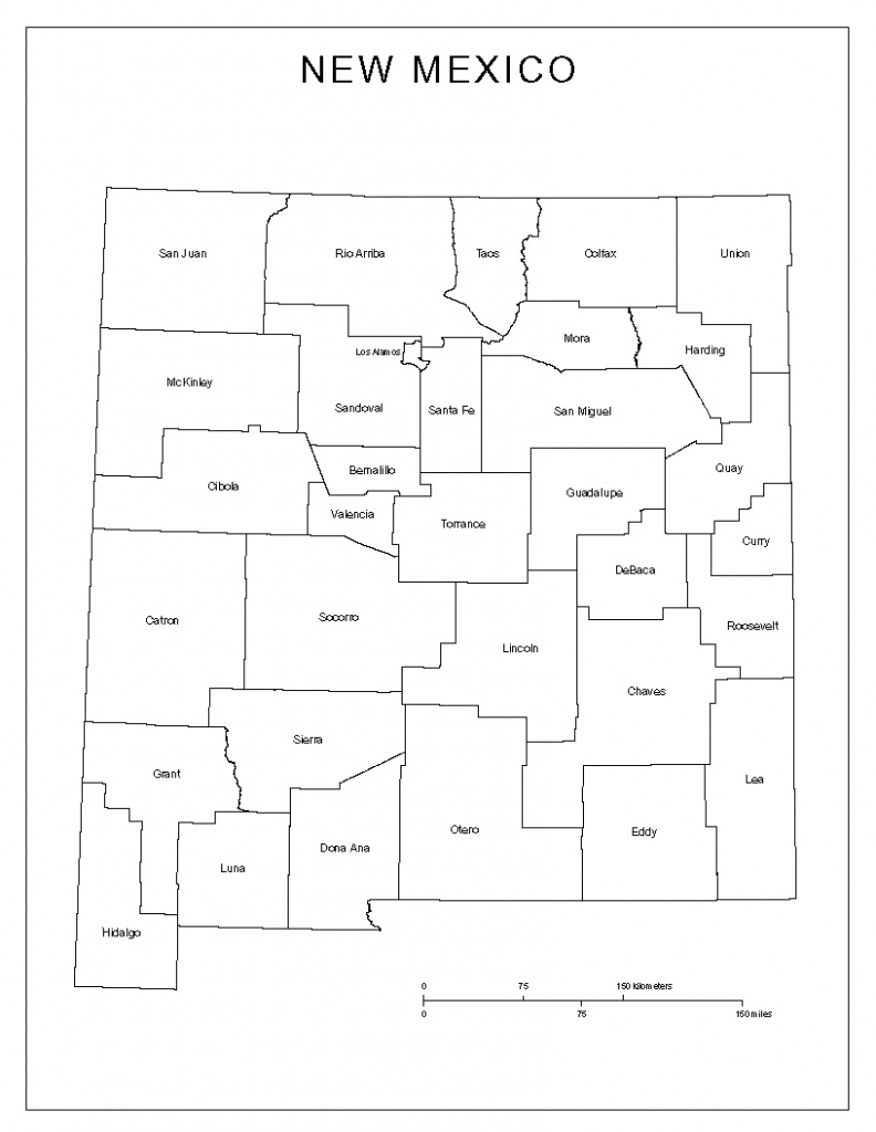 New Mexico Labeled Map - New Mexico State Map Printable