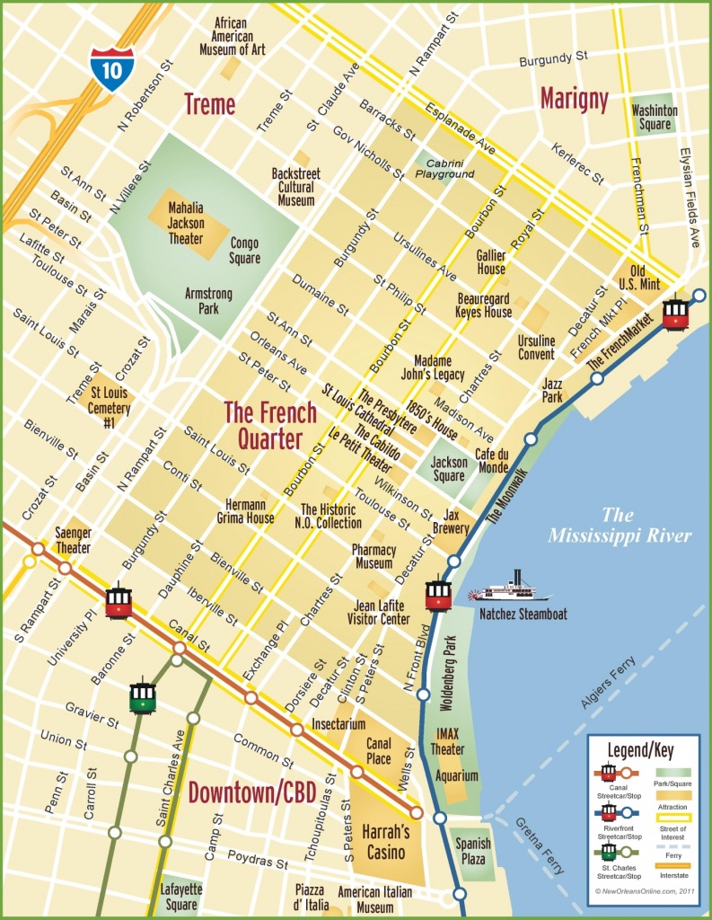New Orleans French Quarter Map - Printable French Quarter Map