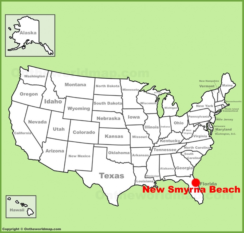 New Smyrna Beach Location On The U.s. Map - New Smyrna Beach Florida Map