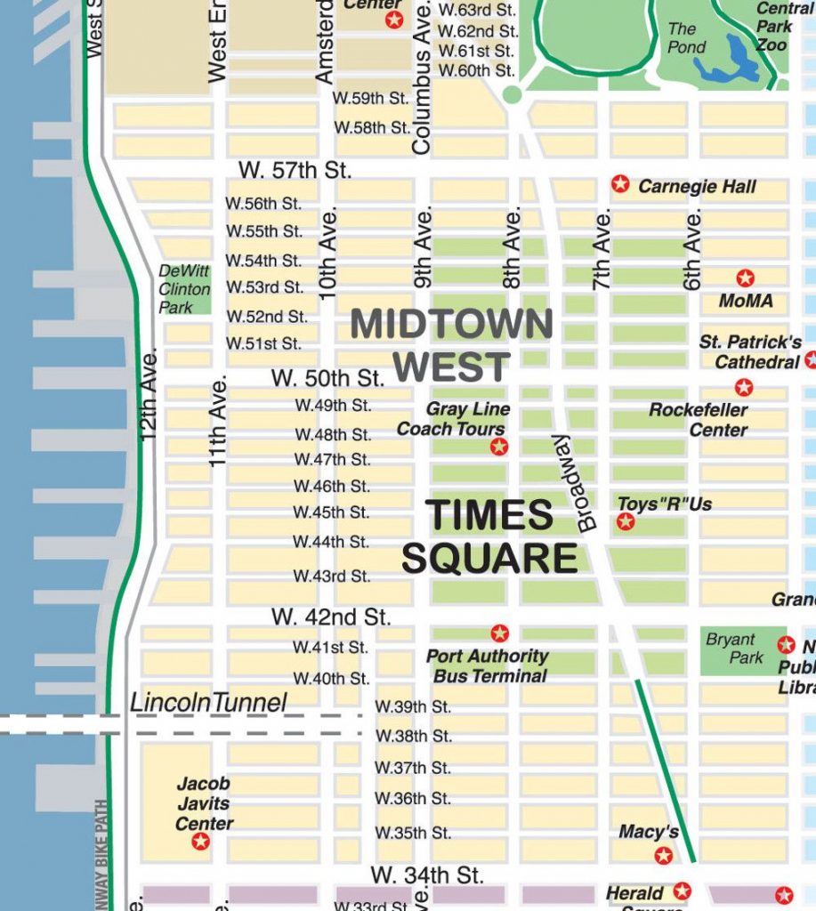 New York City Maps And Neighborhood Guide Printable Map Of Times Square 917x1024 