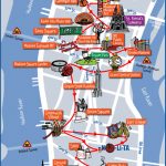 New York City Most Popular Attractions Map   Manhattan Map With Attractions Printable
