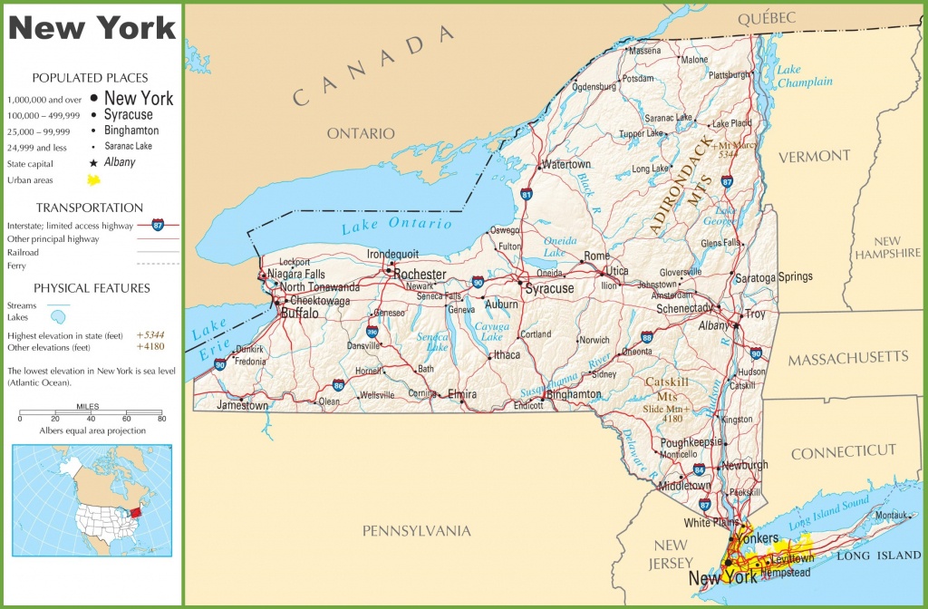 New York Highway Map - Printable State Maps With Highways