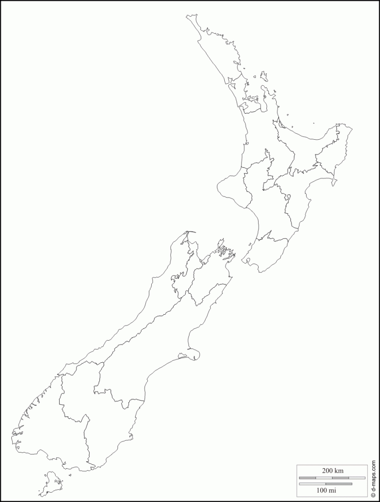 New Zealand : Free Map, Free Blank Map, Free Outline Map, Free Base - Printable Map Of New Zealand