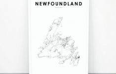 Newfoundland Map Print Road Map Print Newfoundland And | Etsy - Printable Map Of Newfoundland