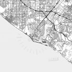 Newport Beach, California   Area Map   Light | Hebstreits Sketches   Newport California Map