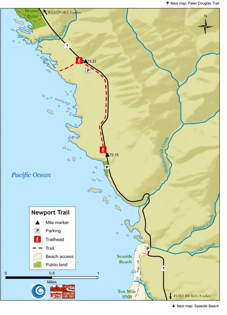 Newport Coastal Trail – Northern Coastal Trails – Mendocino Land - California Coastal Trail Map