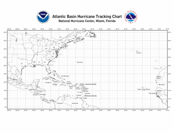 Printable Hurricane Tracking Map 2016