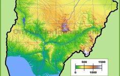 Nigeria Physical Map - Printable Map Of Nigeria