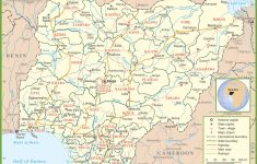 Nigeria Political Map - Printable Map Of Nigeria