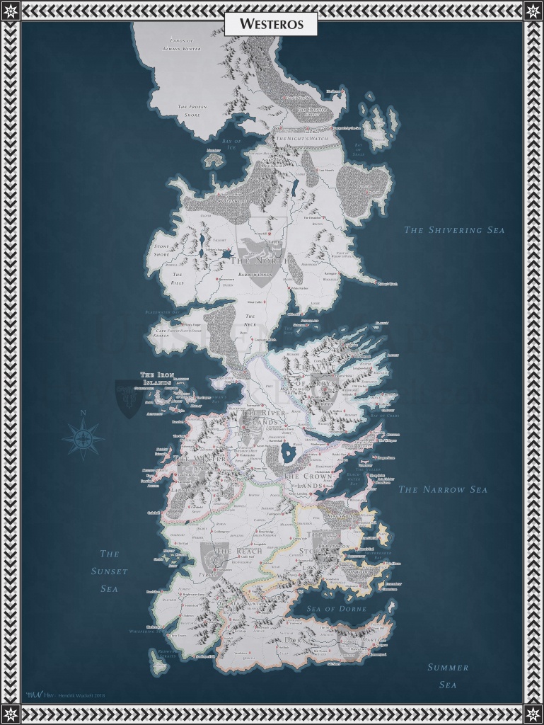 No Spoilers] Westeros Map : Gameofthrones - Printable Map Of Westeros
