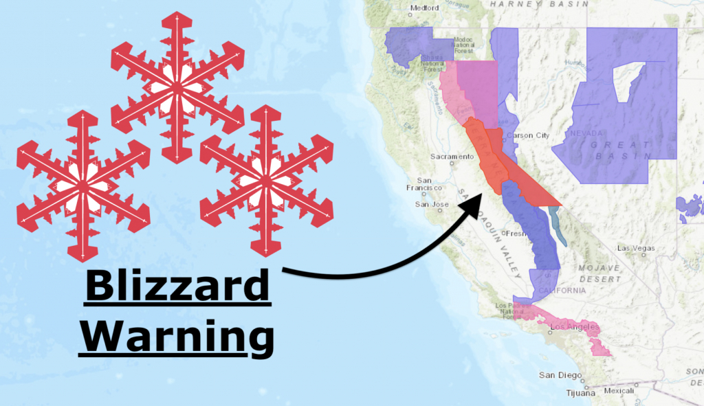 Noaa: California Storm Upgraded | Blizzard Warning Issued | 34-78 - California Snow Map