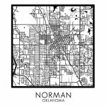 Norman Ok Printable City Map Download Diy Modern Minimalist | Etsy   Printable Map Of Norman Ok