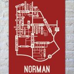 Norman, Oklahoma Street Map Print | For Tyler | Norman Oklahoma, Map   Printable Map Of Norman Ok